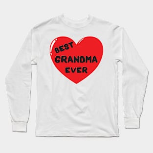 Best Grandma Ever doodle hand drawn design Long Sleeve T-Shirt